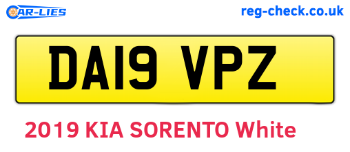 DA19VPZ are the vehicle registration plates.