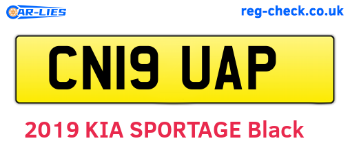 CN19UAP are the vehicle registration plates.