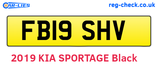 FB19SHV are the vehicle registration plates.
