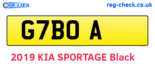 G7BOA are the vehicle registration plates.