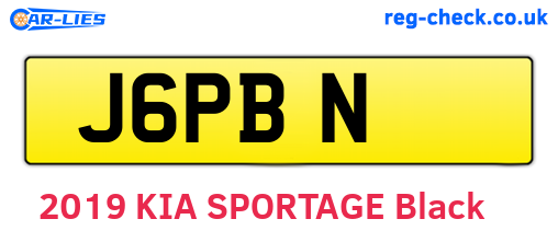 J6PBN are the vehicle registration plates.
