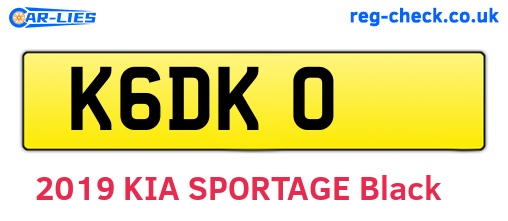 K6DKO are the vehicle registration plates.
