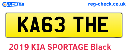 KA63THE are the vehicle registration plates.
