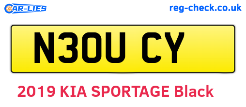 N30UCY are the vehicle registration plates.