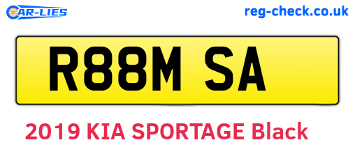 R88MSA are the vehicle registration plates.