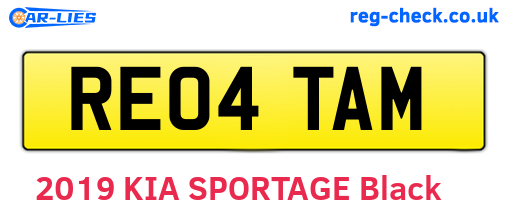 RE04TAM are the vehicle registration plates.