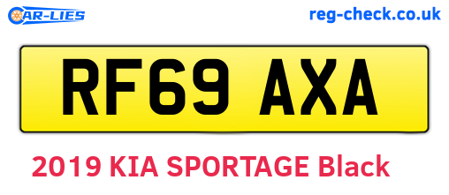 RF69AXA are the vehicle registration plates.