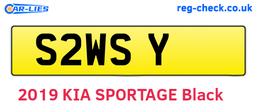 S2WSY are the vehicle registration plates.