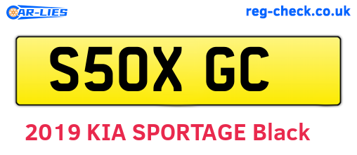 S50XGC are the vehicle registration plates.