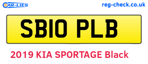 SB10PLB are the vehicle registration plates.