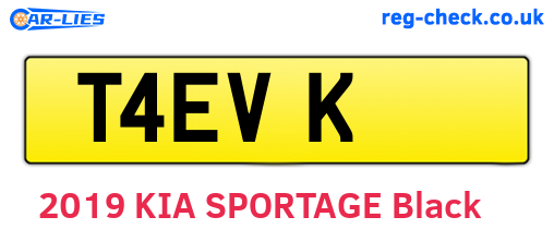 T4EVK are the vehicle registration plates.