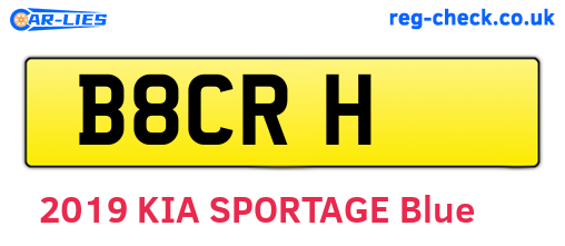 B8CRH are the vehicle registration plates.
