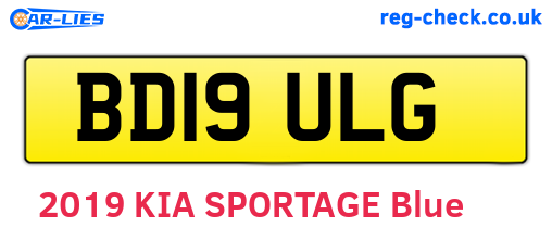 BD19ULG are the vehicle registration plates.