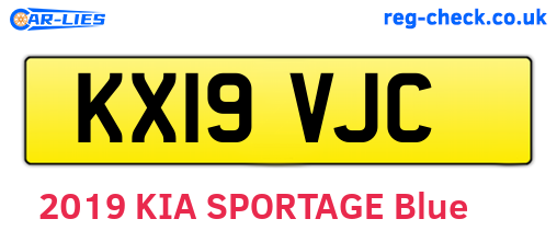 KX19VJC are the vehicle registration plates.