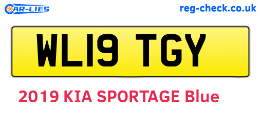 WL19TGY are the vehicle registration plates.