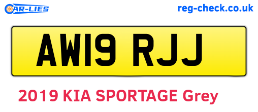 AW19RJJ are the vehicle registration plates.