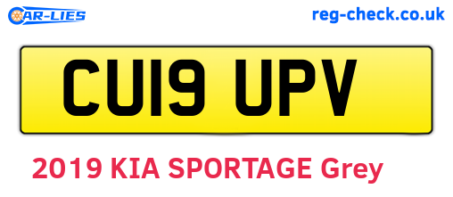 CU19UPV are the vehicle registration plates.