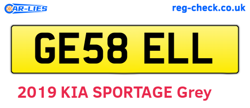 GE58ELL are the vehicle registration plates.