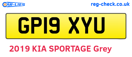 GP19XYU are the vehicle registration plates.