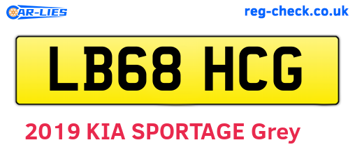 LB68HCG are the vehicle registration plates.