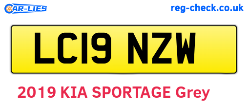 LC19NZW are the vehicle registration plates.