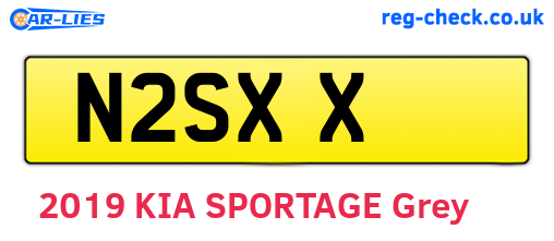 N2SXX are the vehicle registration plates.