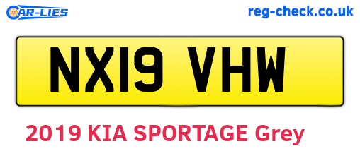 NX19VHW are the vehicle registration plates.