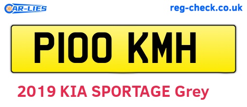 P100KMH are the vehicle registration plates.