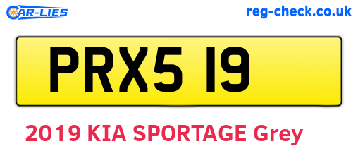 PRX519 are the vehicle registration plates.