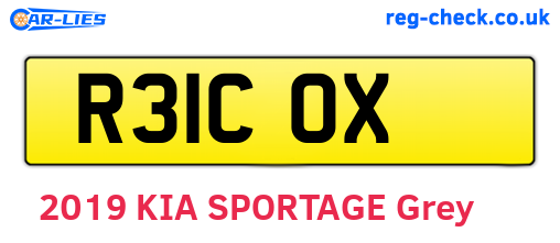 R31COX are the vehicle registration plates.
