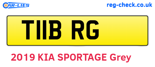 T11BRG are the vehicle registration plates.