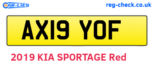 AX19YOF are the vehicle registration plates.
