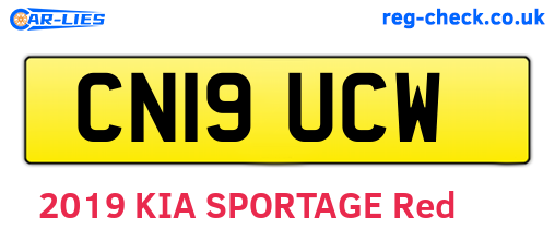 CN19UCW are the vehicle registration plates.
