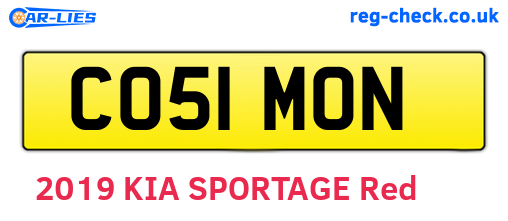 CO51MON are the vehicle registration plates.
