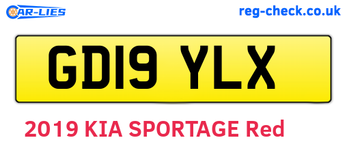 GD19YLX are the vehicle registration plates.