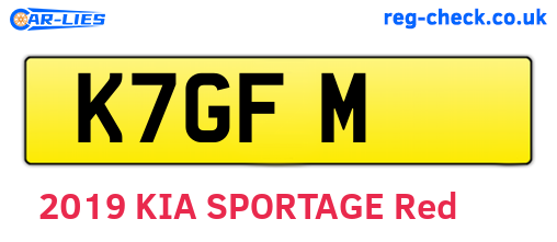 K7GFM are the vehicle registration plates.