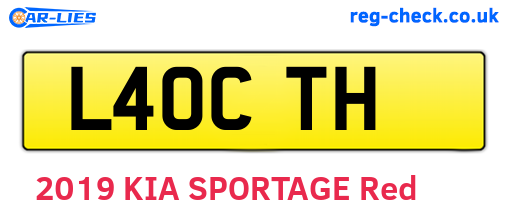 L40CTH are the vehicle registration plates.