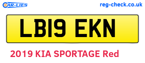 LB19EKN are the vehicle registration plates.