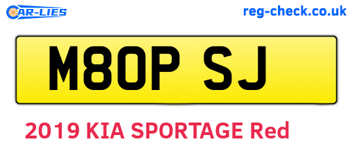 M80PSJ are the vehicle registration plates.
