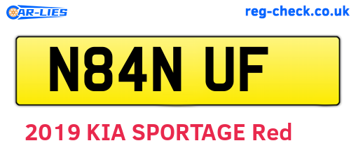 N84NUF are the vehicle registration plates.