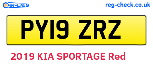PY19ZRZ are the vehicle registration plates.