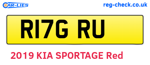 R17GRU are the vehicle registration plates.