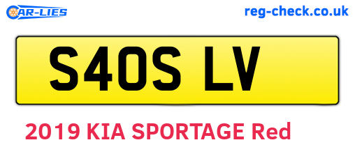 S40SLV are the vehicle registration plates.