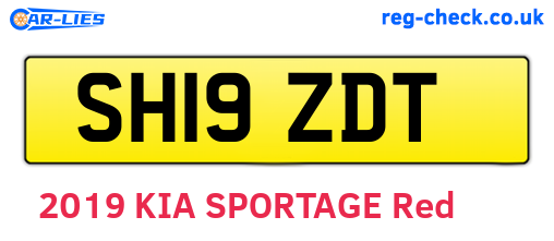 SH19ZDT are the vehicle registration plates.