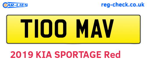 T100MAV are the vehicle registration plates.