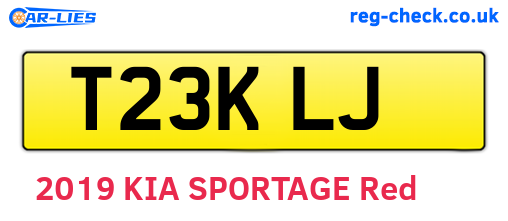 T23KLJ are the vehicle registration plates.