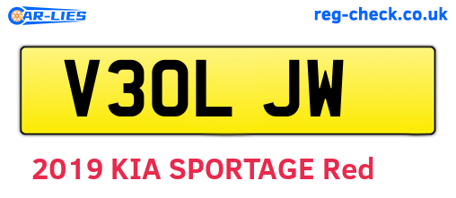 V30LJW are the vehicle registration plates.