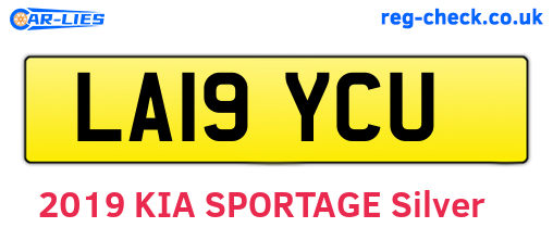 LA19YCU are the vehicle registration plates.
