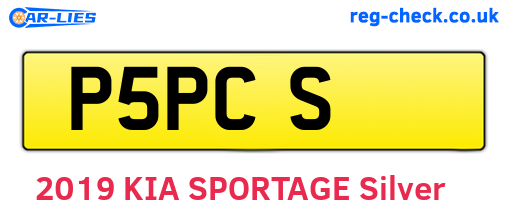 P5PCS are the vehicle registration plates.