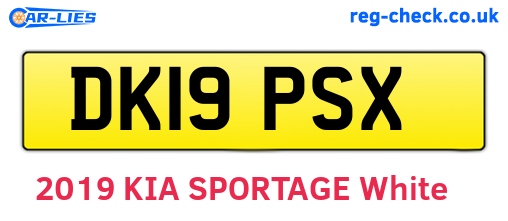 DK19PSX are the vehicle registration plates.